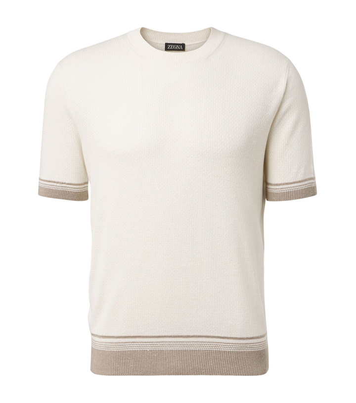 Photo: Zegna Waffle-knit silk, linen, and cashmere sweater