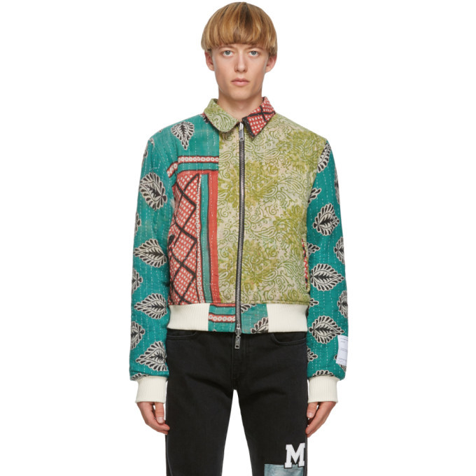 Mr. Saturday SSENSE Exclusive Multicolor Patchwork Robe Coat Mr. Bathing Ape