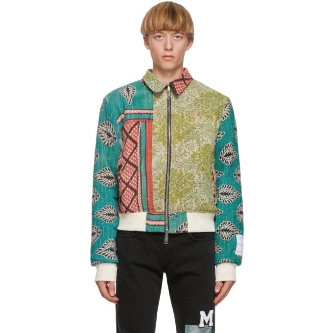 Photo: Mr. Saturday Reversible Multicolor Quilted Bomber Jacket