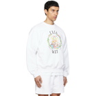 Casablanca White 'Casa Way' Crew Neck Sweatshirt