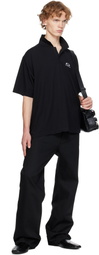 Balenciaga Black Curved Knee Jeans