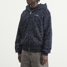 TTT MSW Men's Dog Embroidery Zip Hoodie in Navy