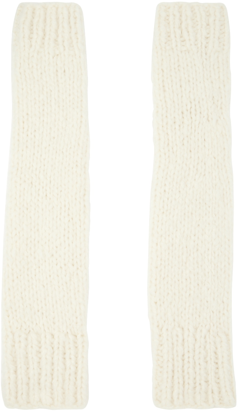 Gabriela Hearst OffWhite Rib Arm Warmers Gabriela Hearst