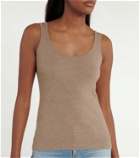 CO Ribbed-knit cashmere tank top