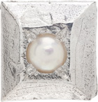 The Ouze Silver Pearl Stud Single Earring