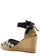 Castañer Cilia 80 Knitted Wedge Espadrilles Black
