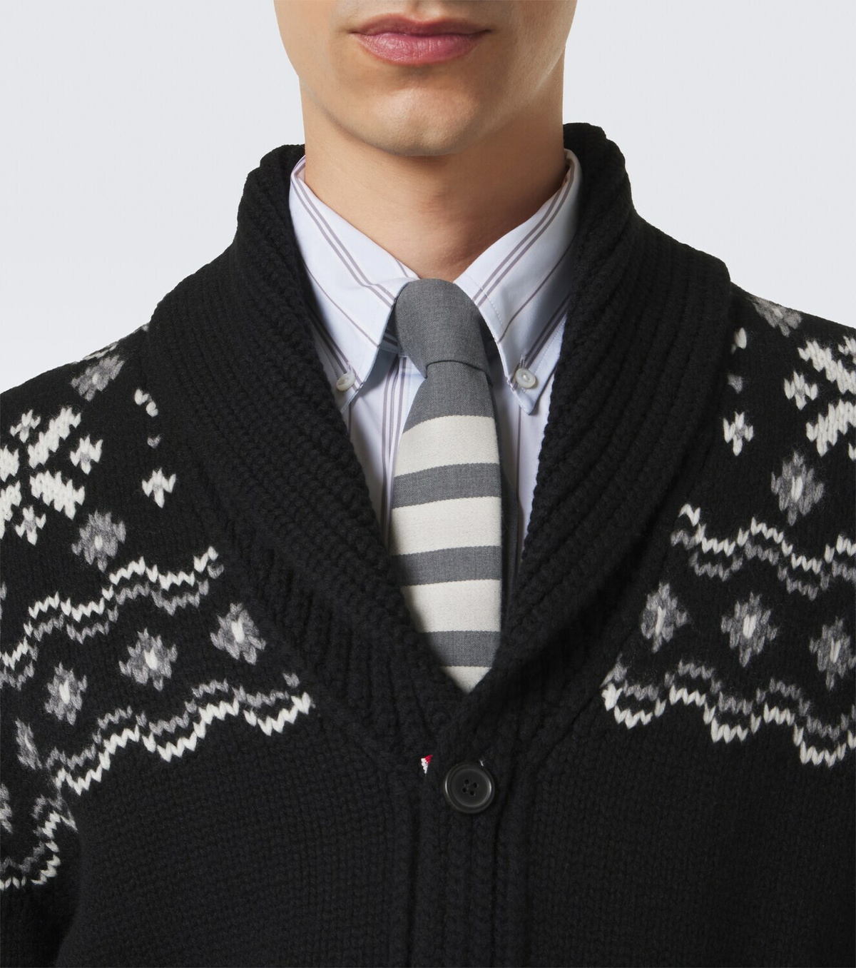 Thom Browne Fair Isle intarsia cashmere cardigan