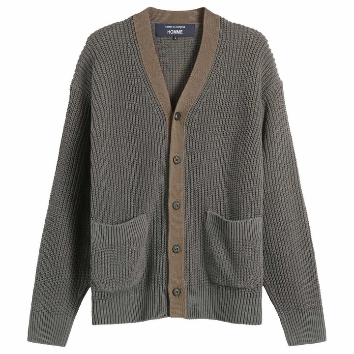 Photo: Comme des Garçons Homme Men's Half Cardigan in Grey X Brown