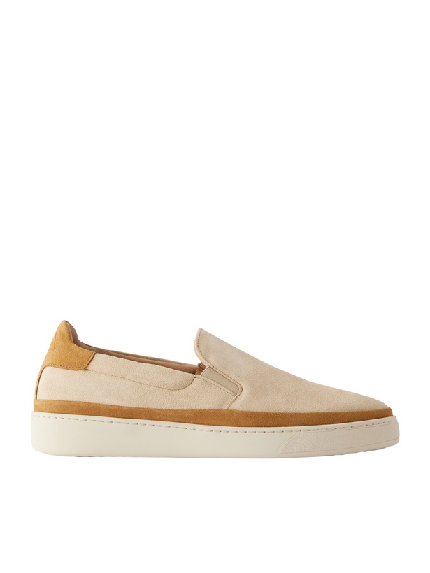 Photo: Mulo - Suede Slip-On Sneakers - Neutrals