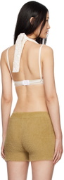 Jacquemus Beige & White Le Papier 'Le Haut Cuscinu' Bra