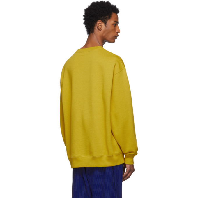 Acne Studios Yellow Oversized Forba Face Sweatshirt