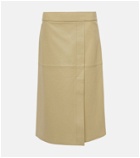 Joseph Sevres leather pencil skirt