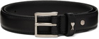 AMI Paris Black Cowhide Leather Paris Paris Belt