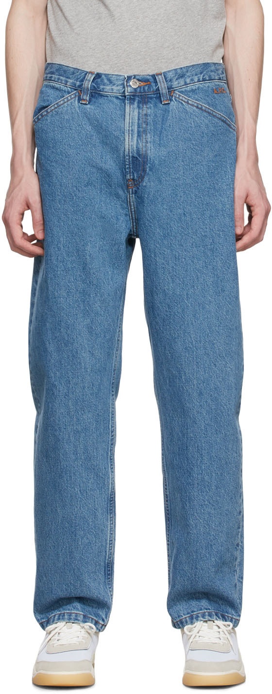 A.P.C. Blue Marian Wide Straight Jeans A.P.C.