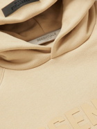 FEAR OF GOD ESSENTIALS - Logo-Appliquéd Fleece-Back Cotton-Blend Jersey Hoodie - Neutrals