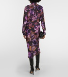 Dries Van Noten Floral silk-blend slip skirt