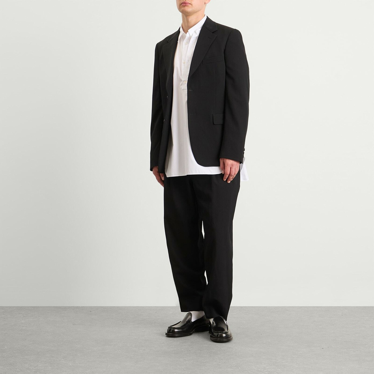 Comme des Garçons Homme Plus Men's Wool Single Breasted Blazer in Black