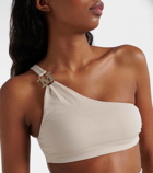 Max Mara One-shoulder Lurex® bikini top
