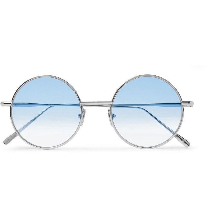 Photo: Acne Studios - Scientist Round-Frame Matte-Metal Sunglasses - Blue