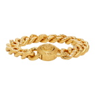 Versace Gold Crystal Chain Medusa Bracelet