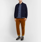 Albam - Embroidered Cotton-Chambray Shirt - Men - Dark denim