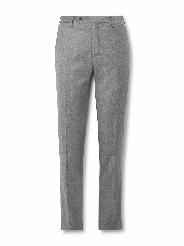 Photo: Incotex - Venezia 1951 Slim-Fit Worsted Wool-Flannel Trousers - Gray