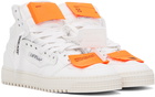 Off-White White & Orange 3.0 Off Court Sneakers