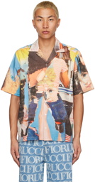 Fiorucci Multicolor Graphic Poster Wall Bowling Shirt