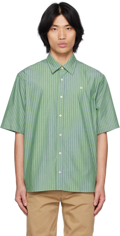 Photo: Acne Studios Green Stripe Shirt