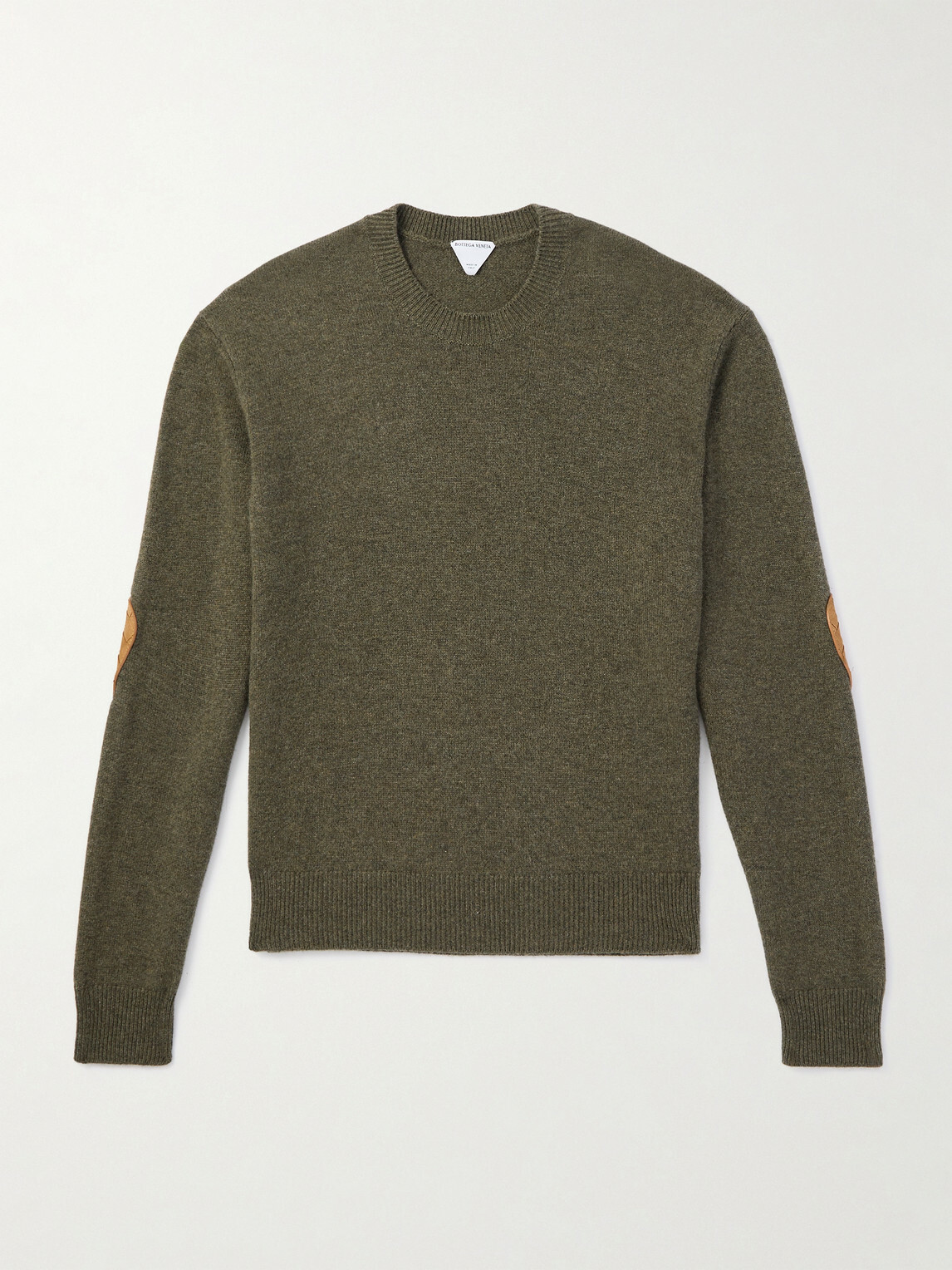 Bottega Veneta　トレーナー Bottega Veneta - Intrecciato Suede-Trimmed Cashmere-Blend Sweater