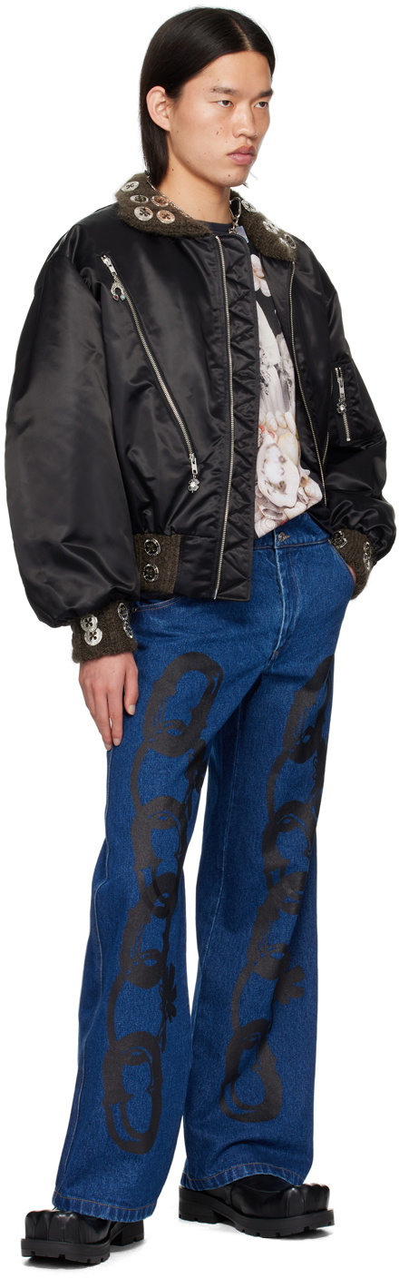 Chopova Lowena Black Darling Bomber Jacket