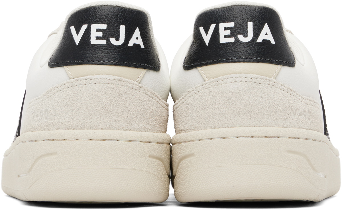 VEJA Off-White V-90 Leather Sneakers