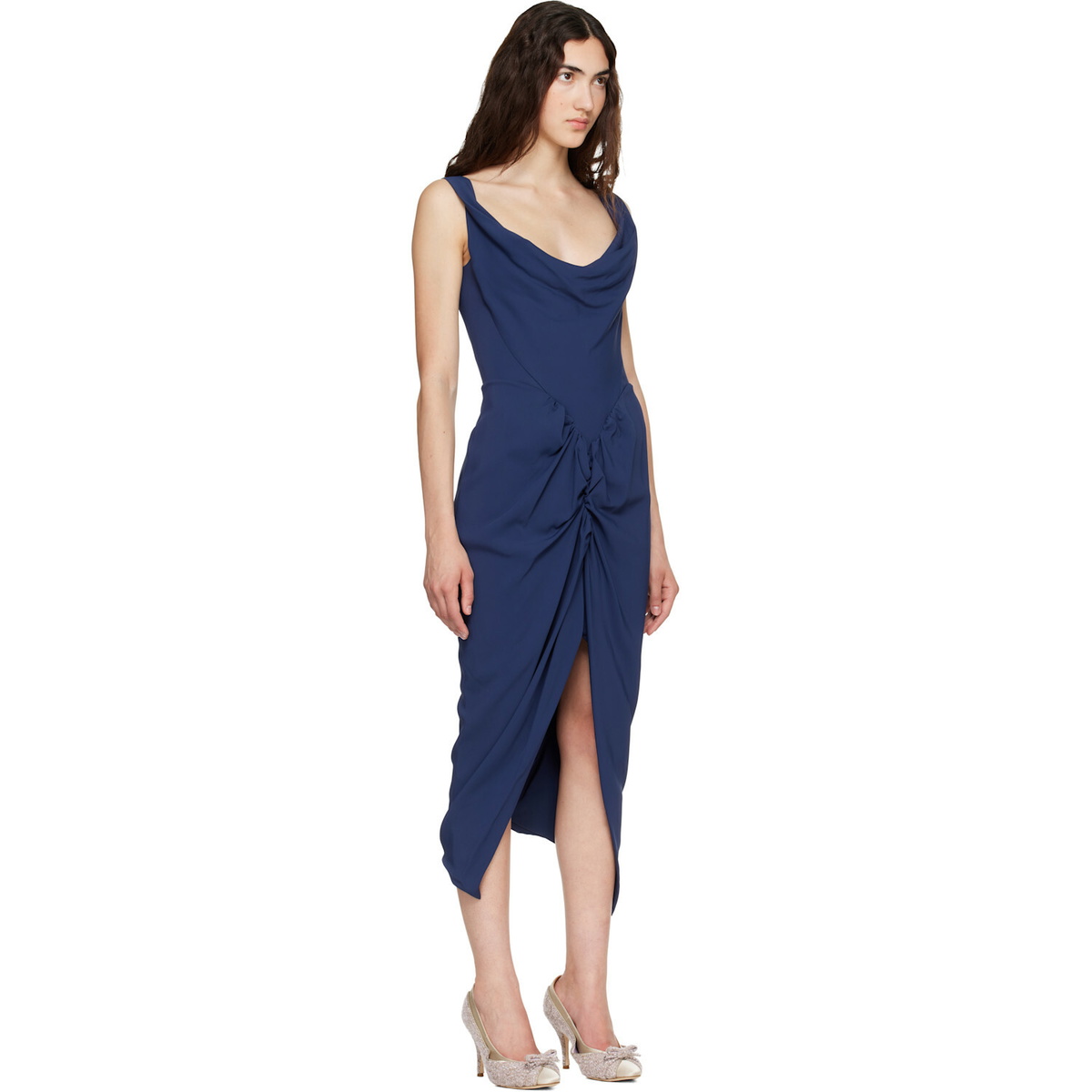 Vivienne Westwood Navy Panther Midi Dress