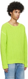 MM6 Maison Margiela Green Crewneck Sweater