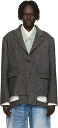 Andersson Bell Gray Inside Out Wool Blazer