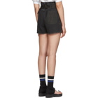 3.1 Phillip Lim Black Denim Belted Paper Bag Shorts