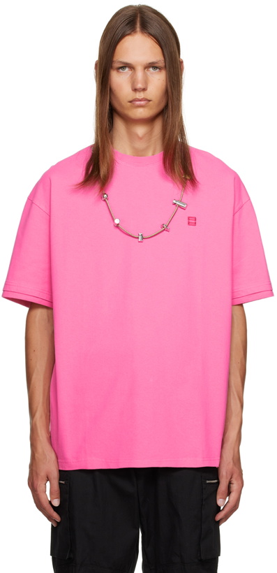 Photo: AMBUSH Pink Embroidered T-Shirt
