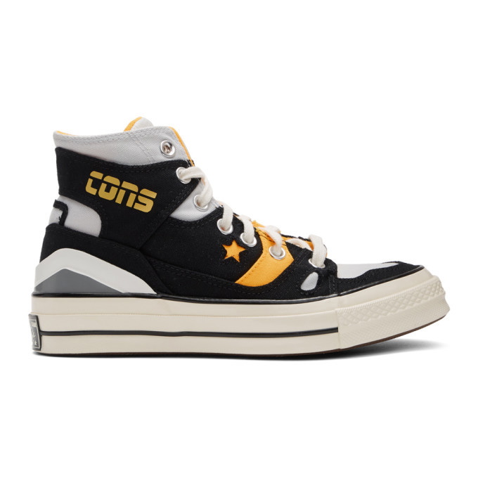 Photo: Converse Black and Yellow Chuck 70 E260 Sneakers