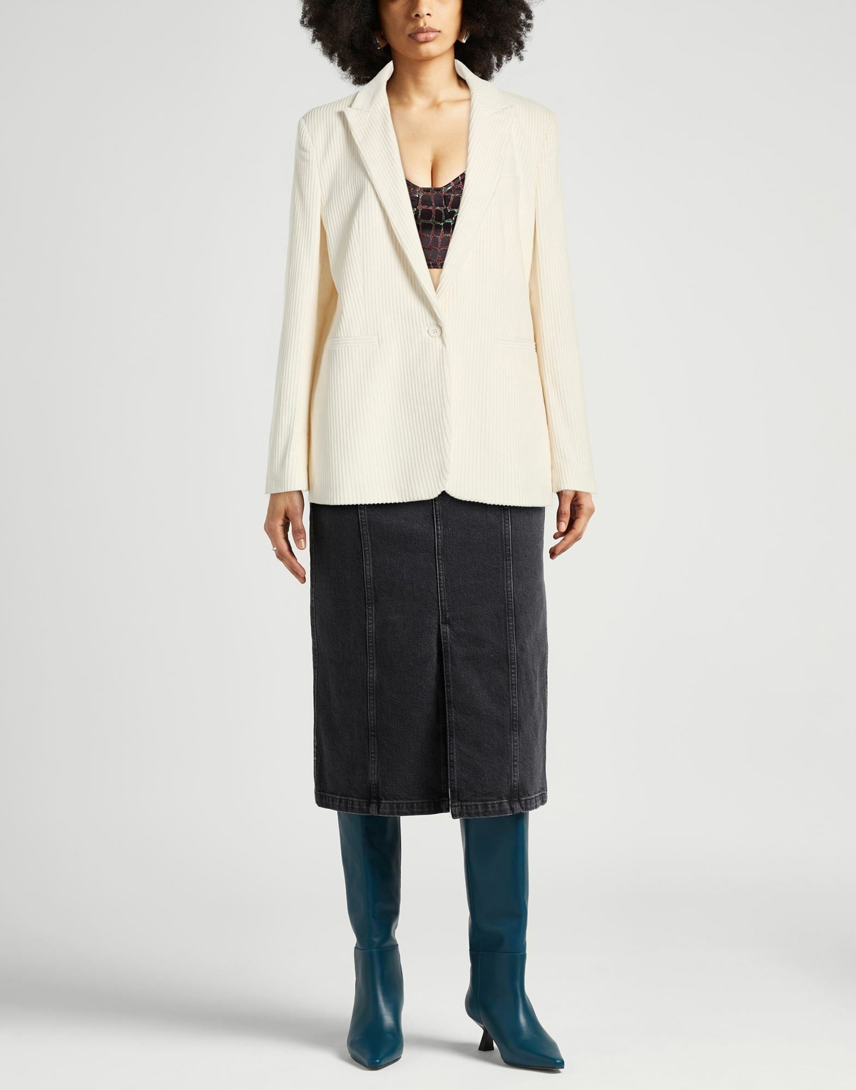 Dondup Womens Blazer Ivory
