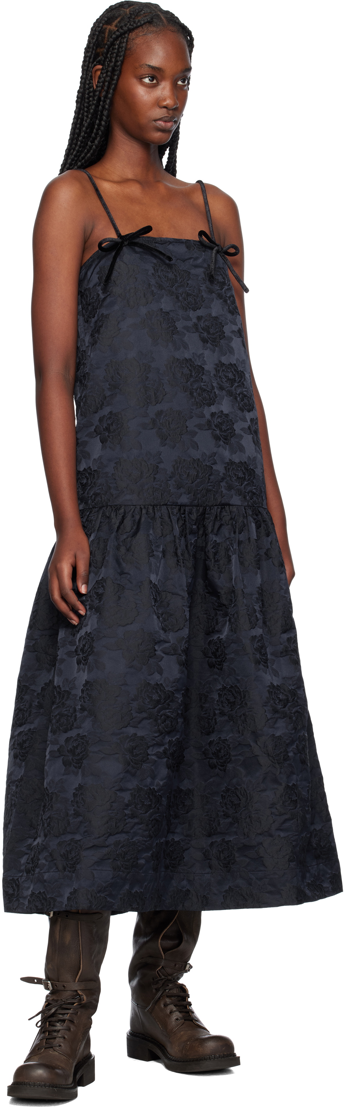 【関税＆送料込み】Ganni Jacquard Dress GANNI Jacquard midi dress | THE OUTNET