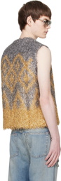 Acne Studios Gray Metallic Knit Vest