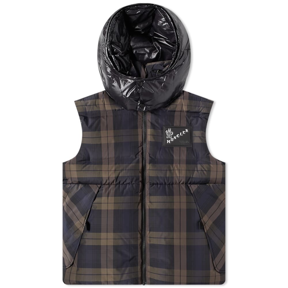 7 Moncler FRGMT Hiroshi Fujiwara Worren Blackwatch Tartan Gilet