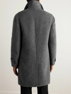 Brioni - Checked Wool-Blend Coat - Gray
