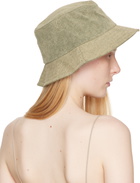 AMI Paris Khaki Cotton Ami de Coeur Embroidery Bucket hat