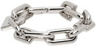 Balenciaga Silver Thin B Chain Bracelet