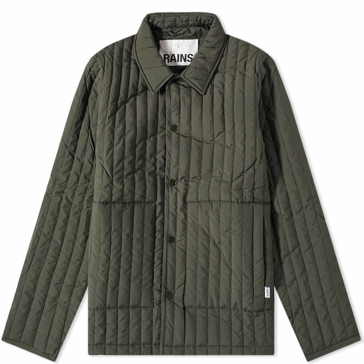 Photo: Rains Men's Liner Shirt Jacket in Green