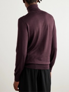 Zegna - Cashmere and Silk-Blend Rollneck Sweater - Burgundy