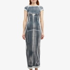 KNWLS Women's Raze Long Dress in Washed Grey