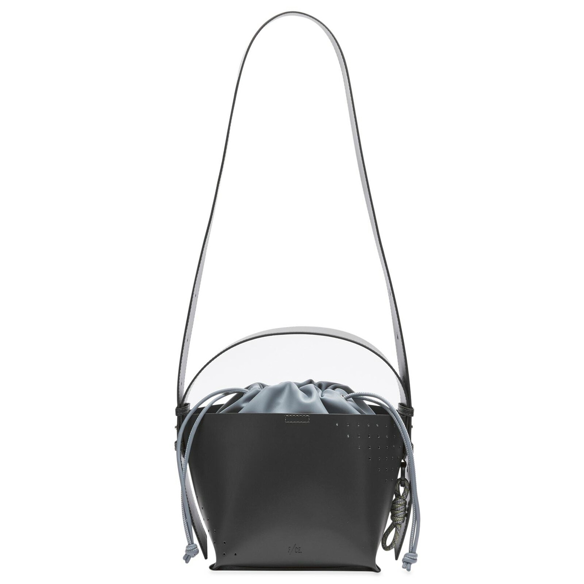 F/CE. Women's Tech Leather Bucket Shoulder Bag in Grey 