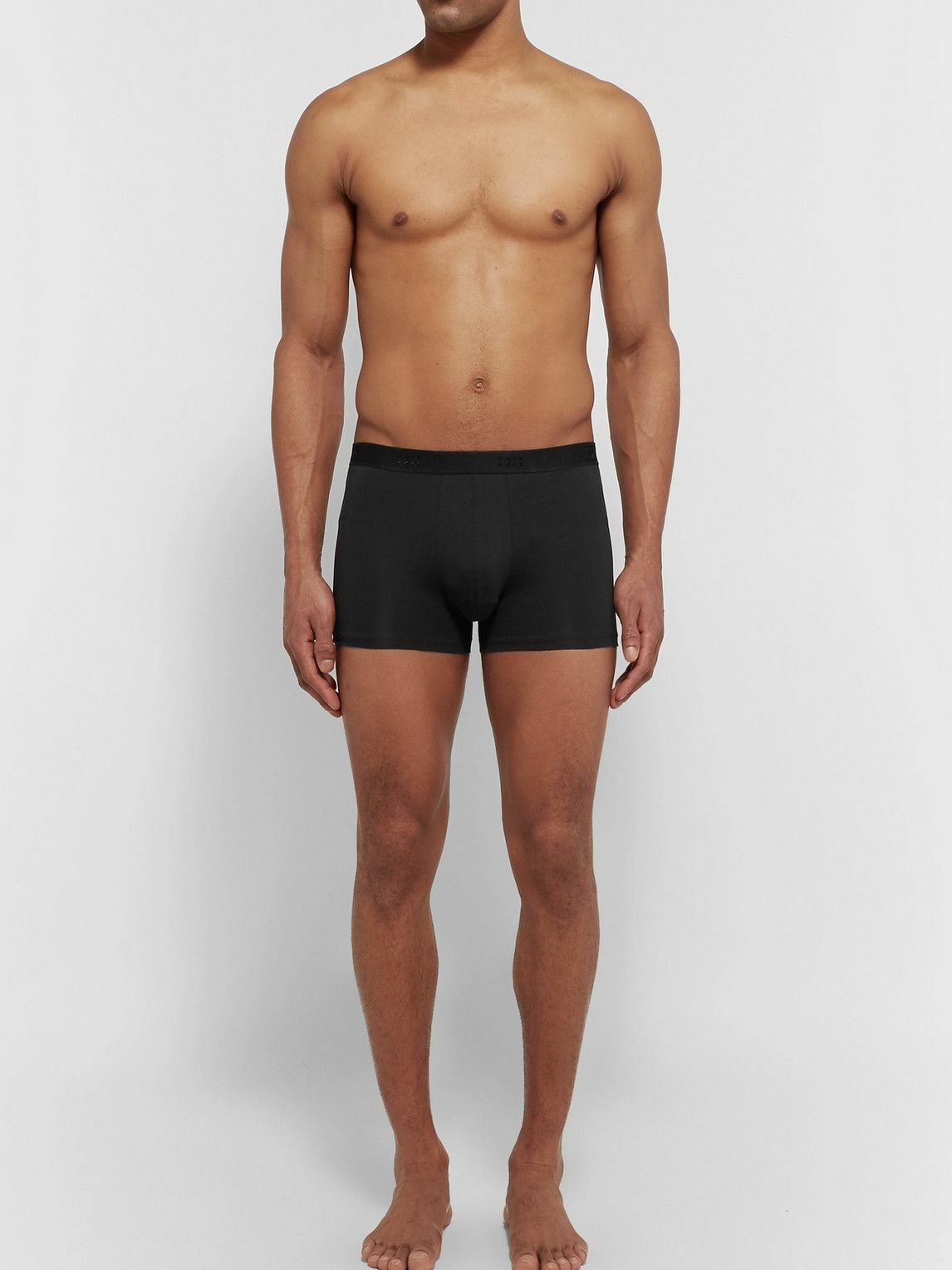 Supima® Cotton Boxer Brief Black in Black